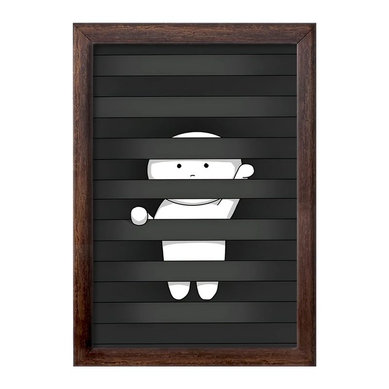 تابلو خندالو طرح آدمک فانتزی کد F4506