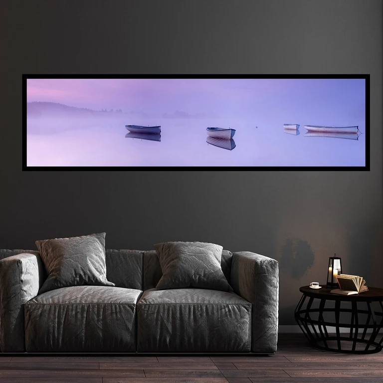 تابلو بکلیت طرح قایق تنهایی مدل کشیده B-7650