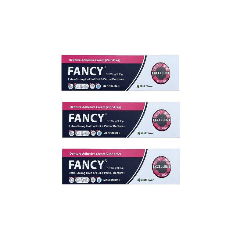 چسب دندان مصنوعی فنسی مدل EXCELLENT وزن 40 گرم مجموعه 3 عددی