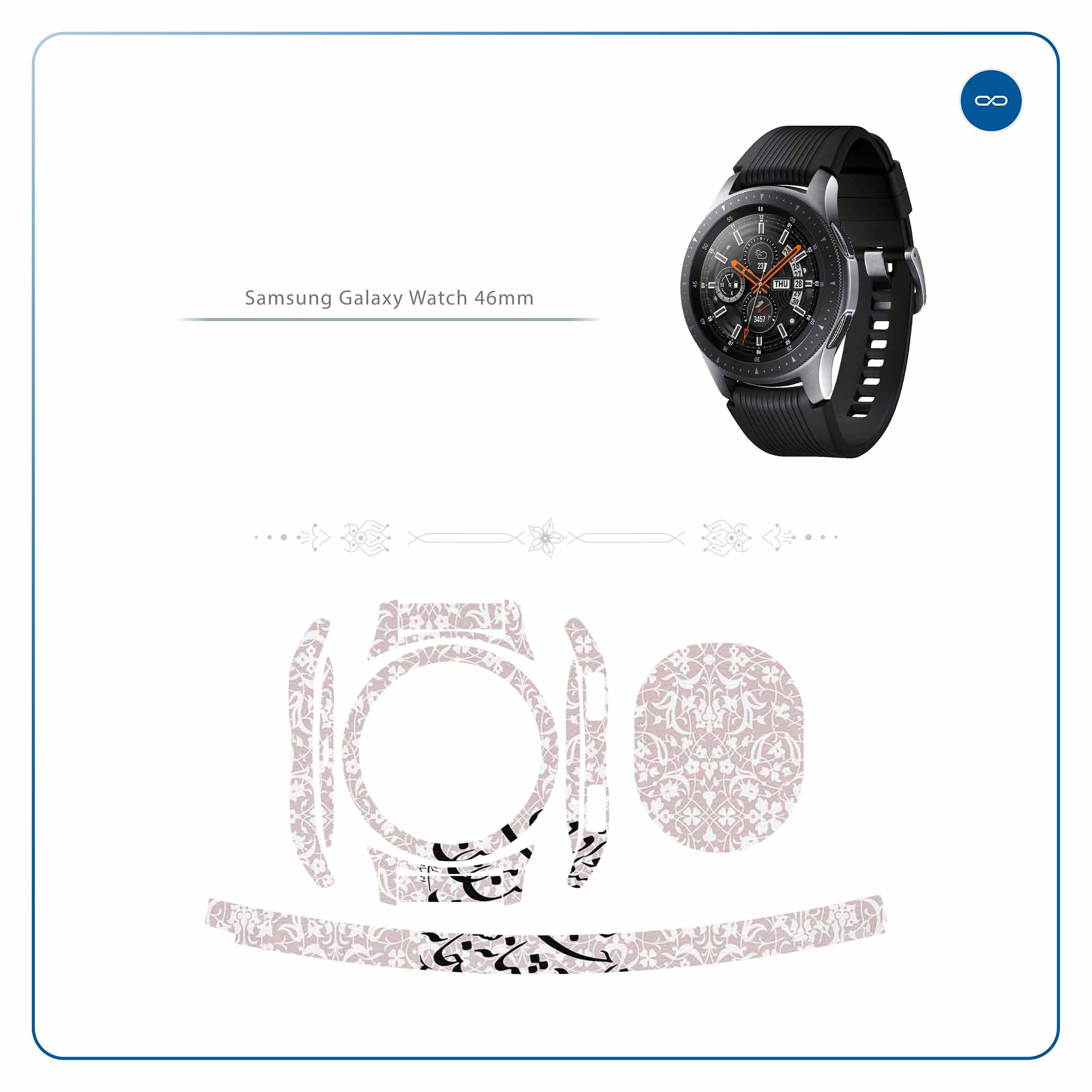 برچسب ماهوت طرح Nastaliq-2 مناسب برای ساعت هوشمند سامسونگ Galaxy Watch 46mm