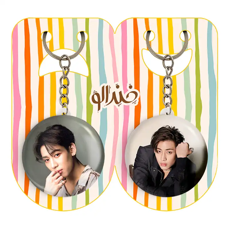 جاکلیدی خندالو مدل بم بم گروه گات سون GOT7 کد 2094220940 مجموعه 2 عددی