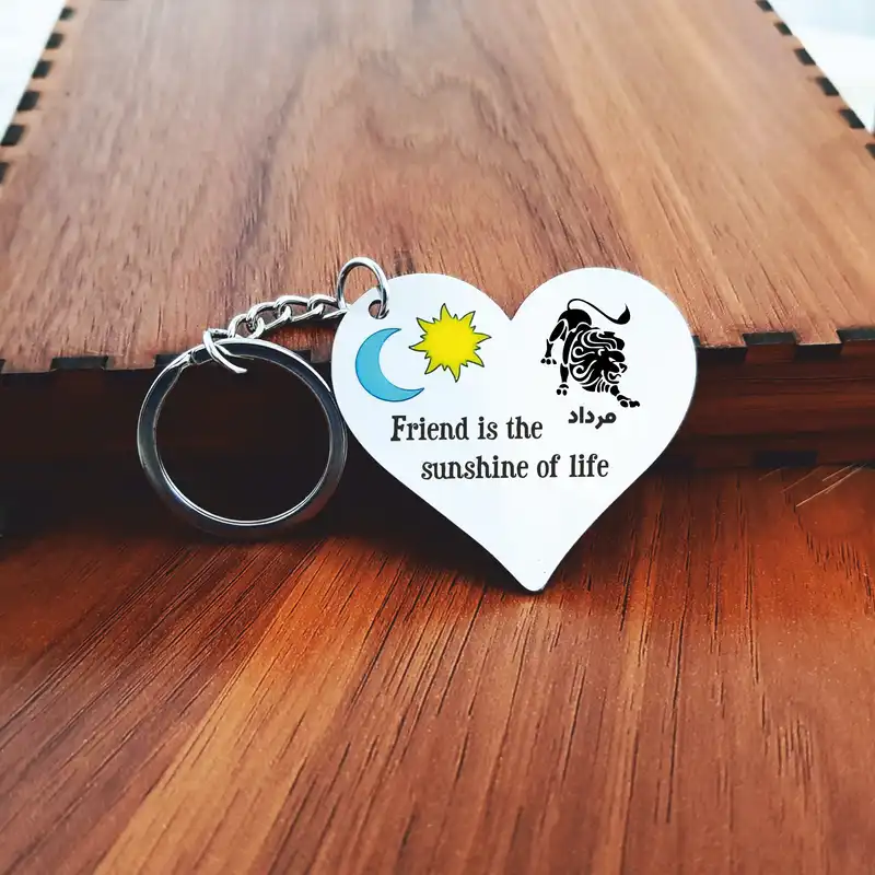 جاکلیدی گيلواره زراوشان مدل ماه تولد مرداد طرح ماه و خورشید کد TA0L