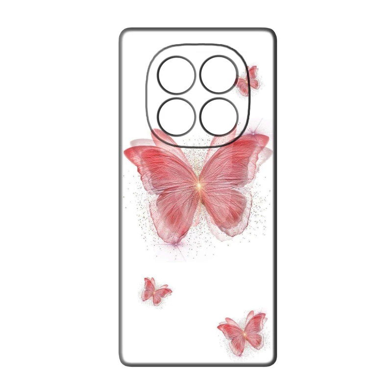 کاور طرح پروانه کد 74 مناسب برای گوشی موبایل شیائومی Redmi Note 14 Pro Plus