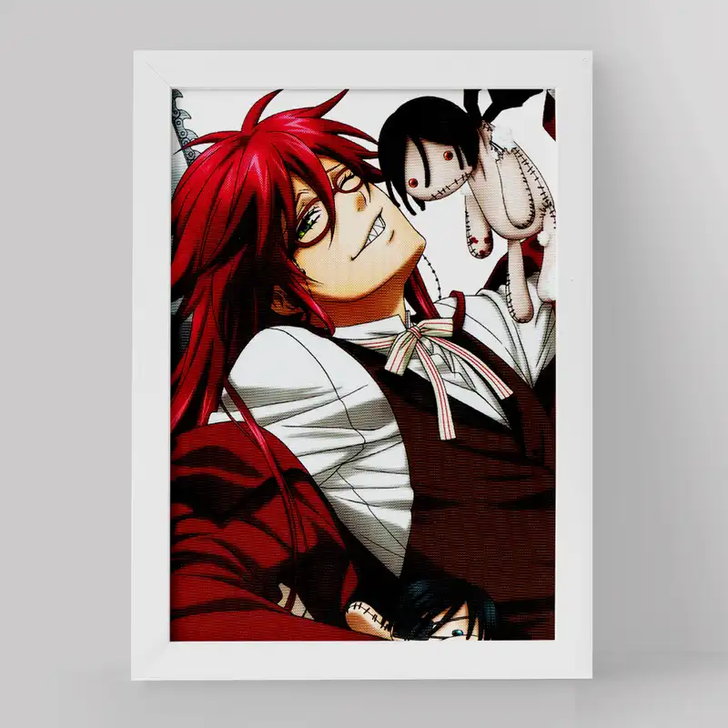 تابلو خندالو مدل گریل انیمه خادم سیاه کد 16312