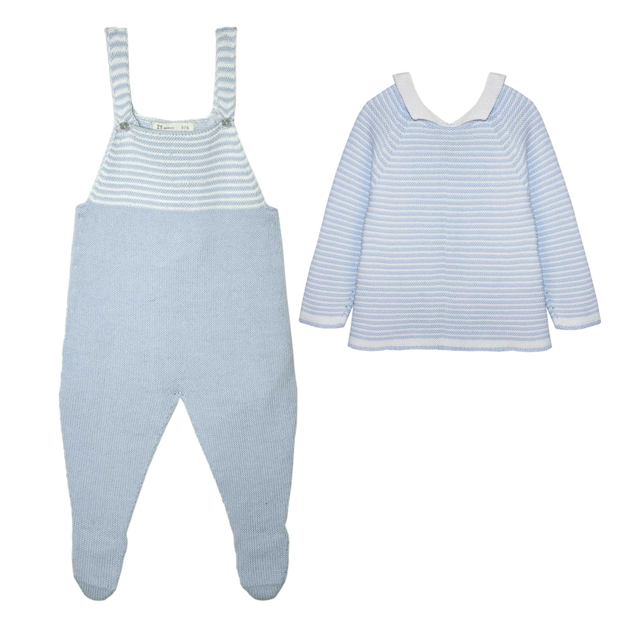 ست پلیور و سرهمی بافتنی نوزادی مدل LU-z0812