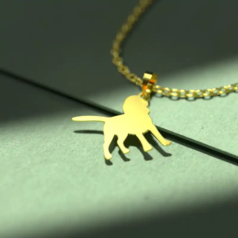 گردنبند طلا 18 عیار زنانه مدوپد مدل سگ کد J3-1-1247