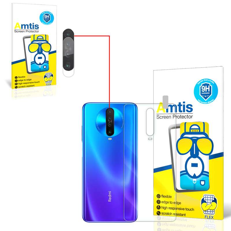 محافظ لنز دوربین امتیس مدل k30 مناسب برای گوشی موبایل شیائومی REDMI K30 به همراه محافظ پشت گوشی