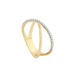  انگشتر طلا 18 عیار زنانه قیراط کد GH2617