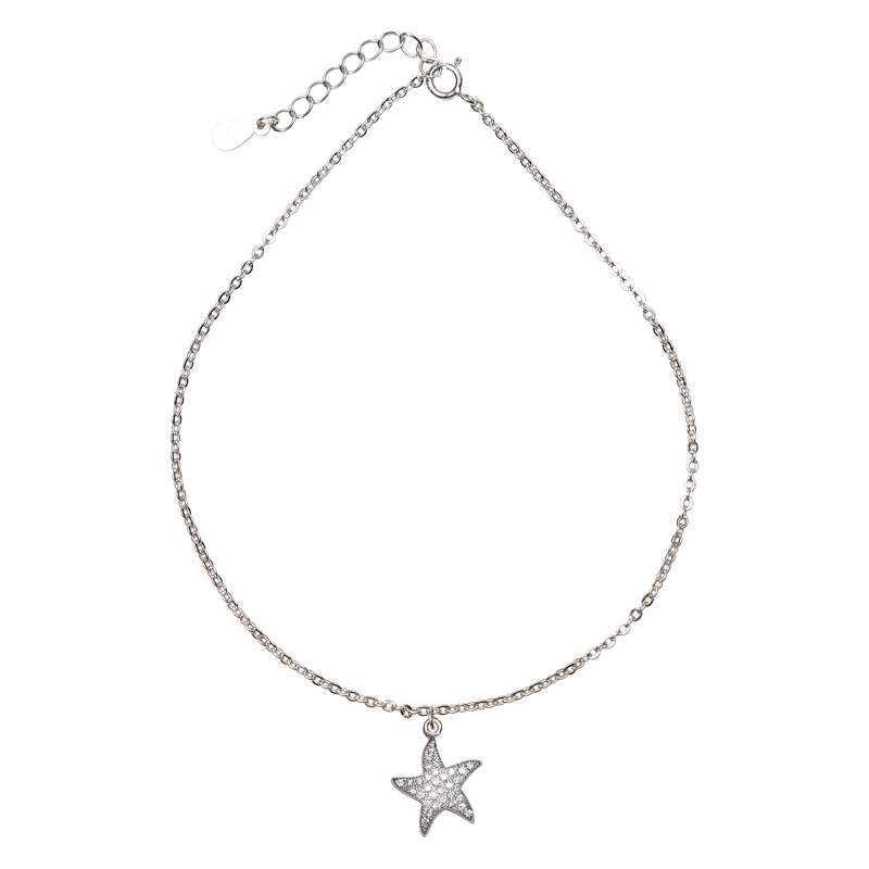 پابند نقره زنانه شهر جواهر مدل SJS-AN027