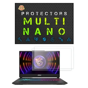 Multi Nano X-S2N Model Transparent Screen Protector For MSI SurCyborg 15 A13UDX 15.6 inch 2024 Laptop Pack Of 2