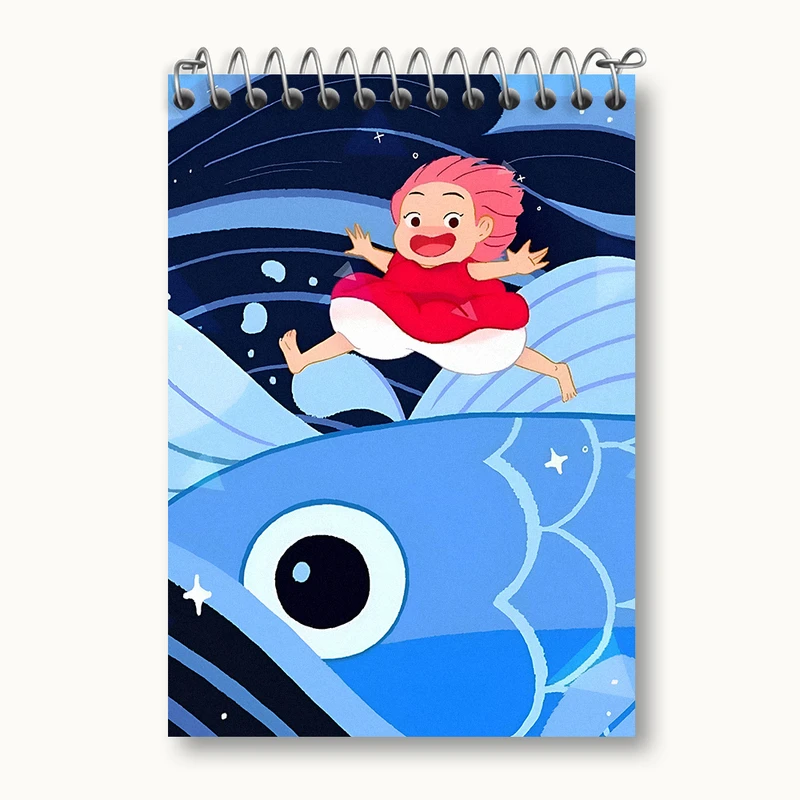 دفتر یادداشت 50 برگ خندالو طرح انیمه پونیو (Ponyo) کد N4037