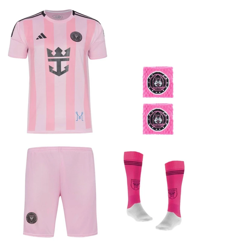 ست 5 تکه لباس ورزشی پسرانه مدل اینترمیامی طرح مسی کد 2026s