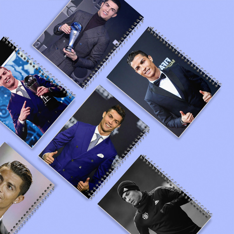 دفتر مشق 50 برگ خندالو طرح کریستیانو رونالدو کد 329 مجموعه 6 عددی