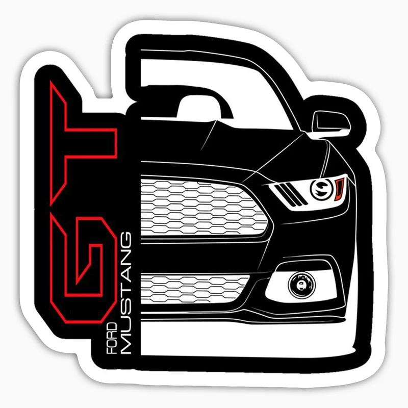 استیکر لپ تاپ و موبایل بووم طرح ماشین مدل Ford Mustange GT کد AG25