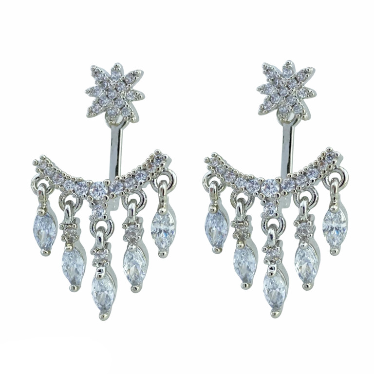 گوشواره زنانه وای اس ایکس مدل جواهری کد E4198