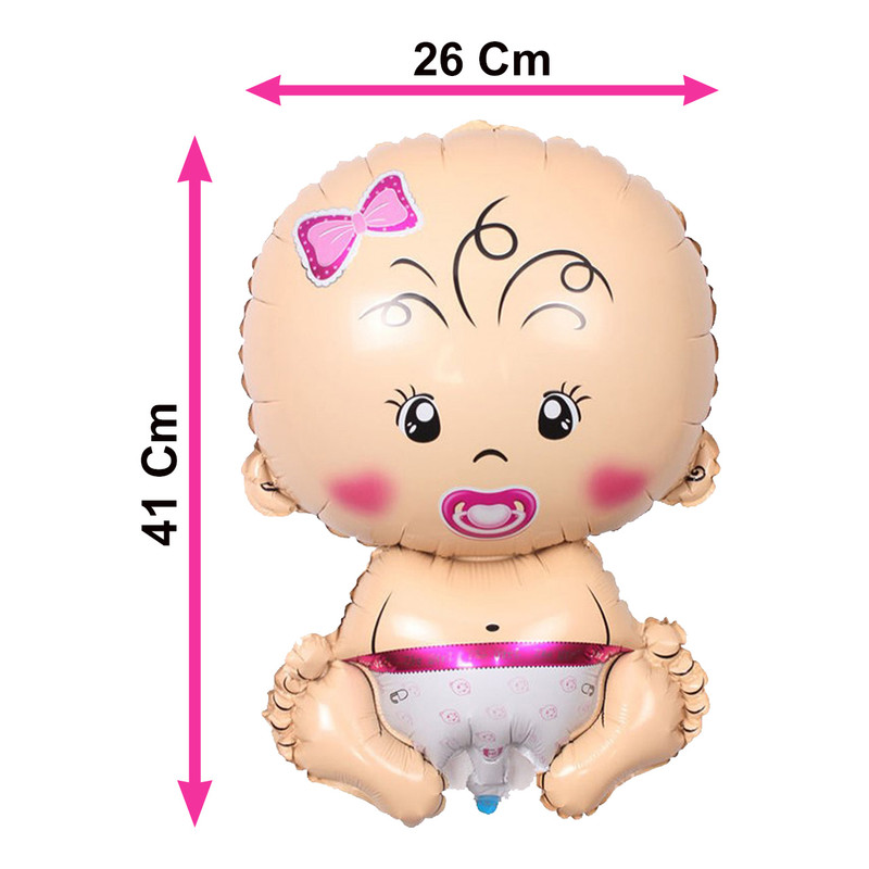 بادکنک فویلی لاکی بالونز طرح نوزاد مدل دختر و پسر کد 1089 مجموعه دو عددی