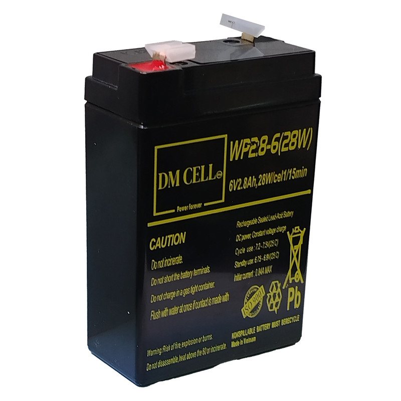باتری سیلد اسید 6 ولت 2.8 آمپر ساعت دی ام مدل 6V-2.8