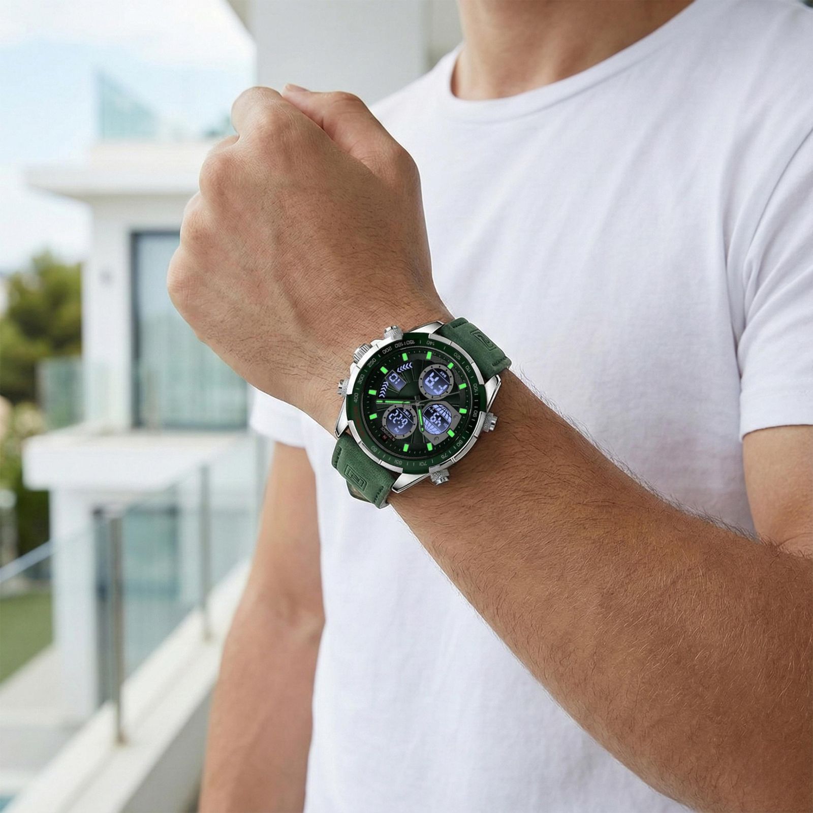 ساعت مچی عقربهای مردانه نیوی فورس مدل NF 9197 SGN - - 2