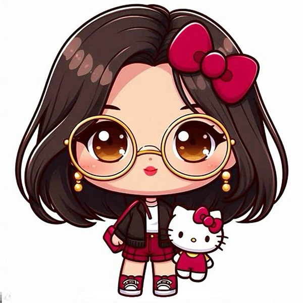 استیکر پارچه و لباس پاد آفرین طرح دختر کد 527