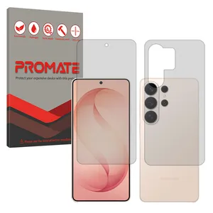 Promate Hydrogel model Matte Screen Protector for Samsung Galaxy S26 Ultra mobile phone along with the back protector