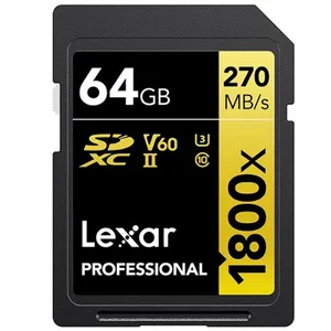 کارت حافظه SDXC لکسار مدل Professional کلاس 10 استاندارد UHS-I U3 سرعت 270MBps ظرفیت 64 گیگابایت
