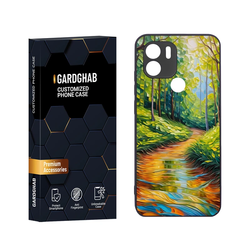 کاور گارد قاب مدل دور ژله ای هنری مناسب برای گوشی موبایل شیائومی Redmi A1 Plus / A2 Plus /Poco C51