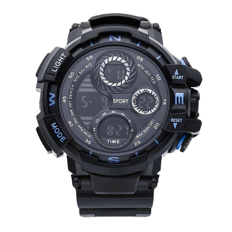 ساعت مچی دیجیتال بچگانه مدل تک زمانه کرنومتردار کد 1