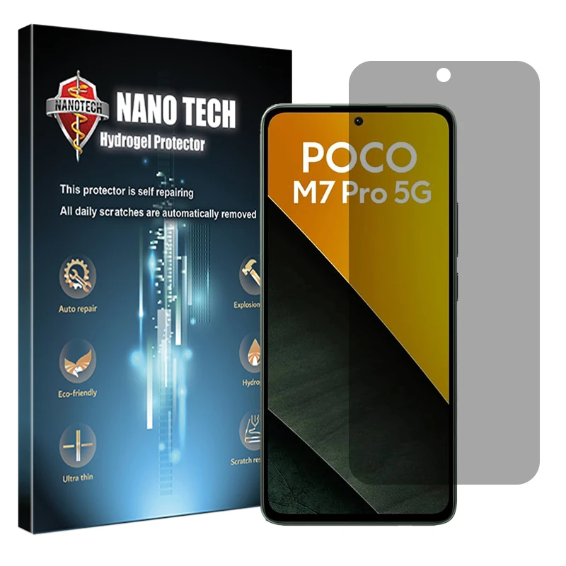 محافظ صفحه نمایش حریم شخصی نانو تک مدل Tough مناسب برای گوشی موبایل شیائومی Poco M7 Pro 5G