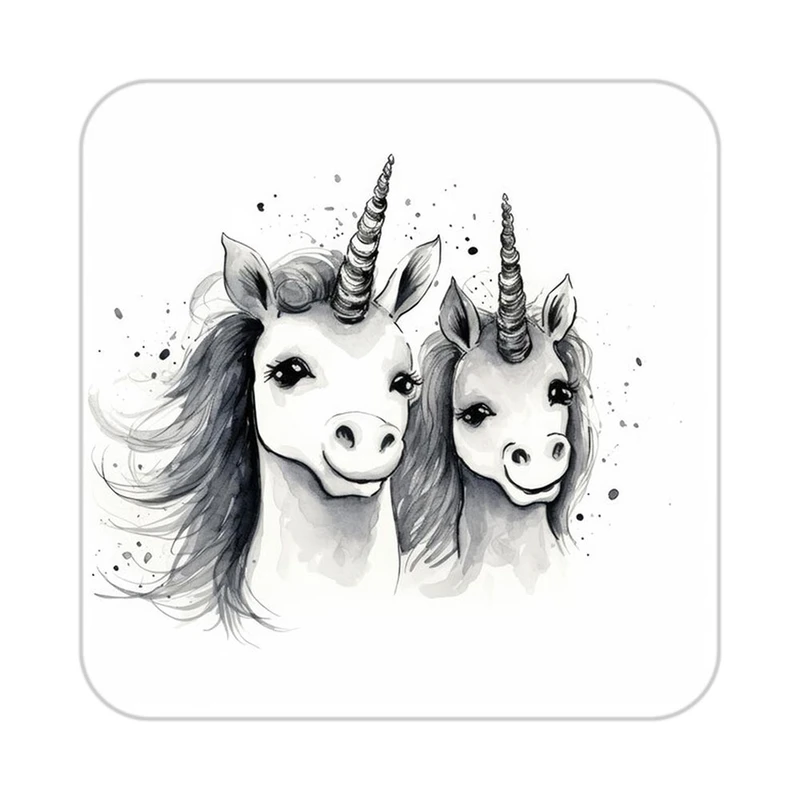 زیر لیوانی کاکتی طرح اسب تک شاخ و یونیکورن مدل mp29462