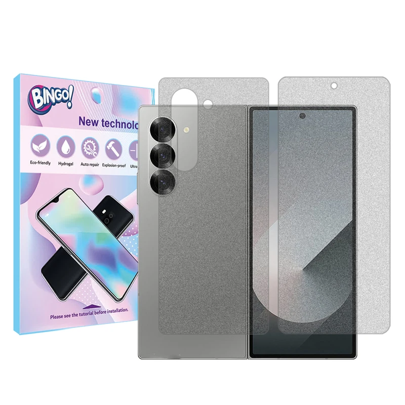 محافظ صفحه نمایش مات بینگو مدل Tough مناسب برای گوشی موبایل سامسونگ Galaxy Z Fold6 به همراه محافظ پشت گوشی