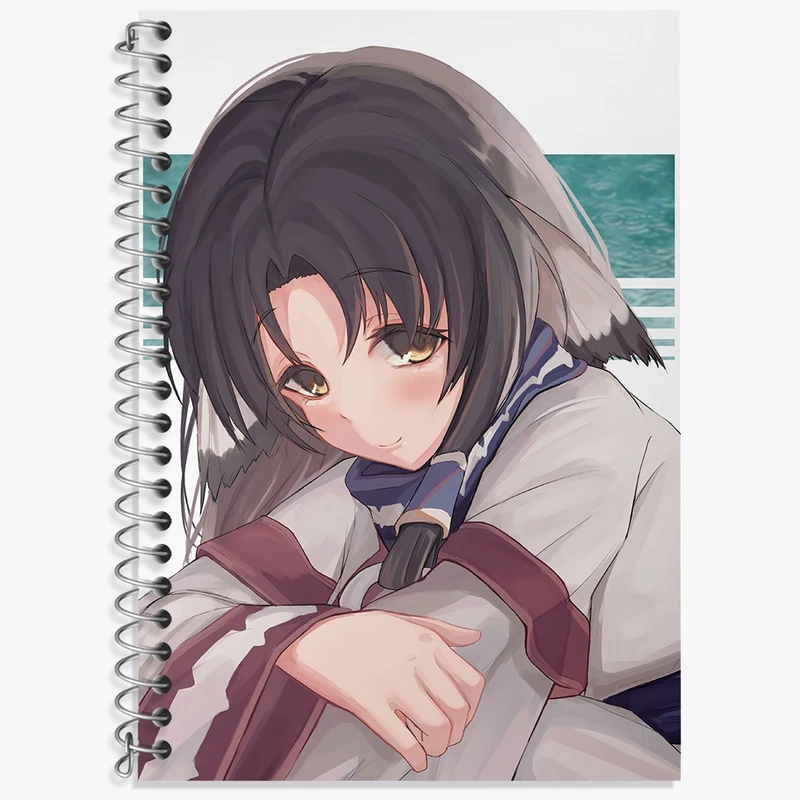 دفتر زبان 50 برگ خندالو مدل سه خط طرح بازی Utawarerumono کد 35388