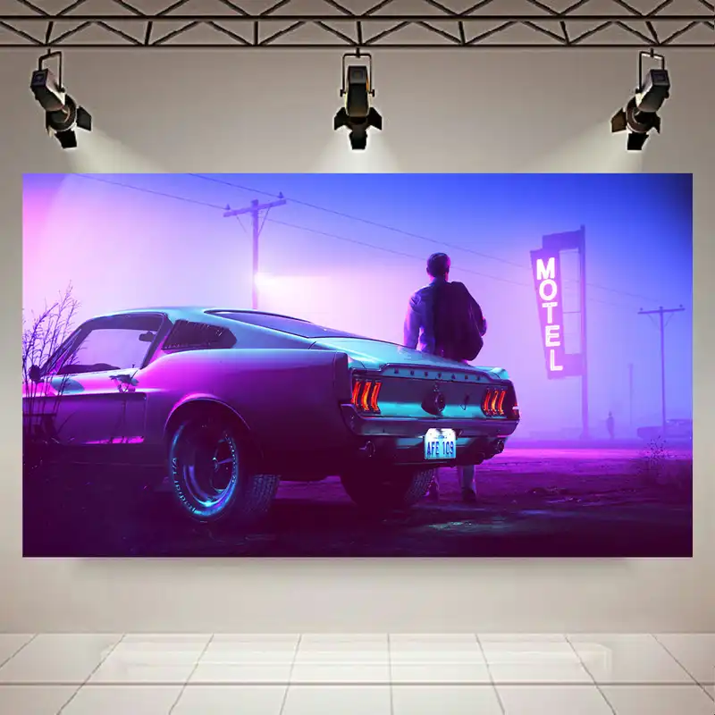 پوستر طرح ماشین مدل فورد موستانگ کد AR10840