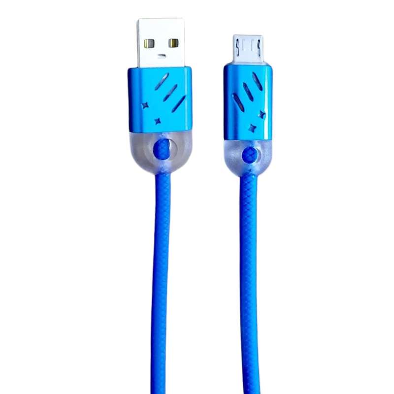 کابل تبدیل USB به microUSB مدل Led light طول 0.9 متر