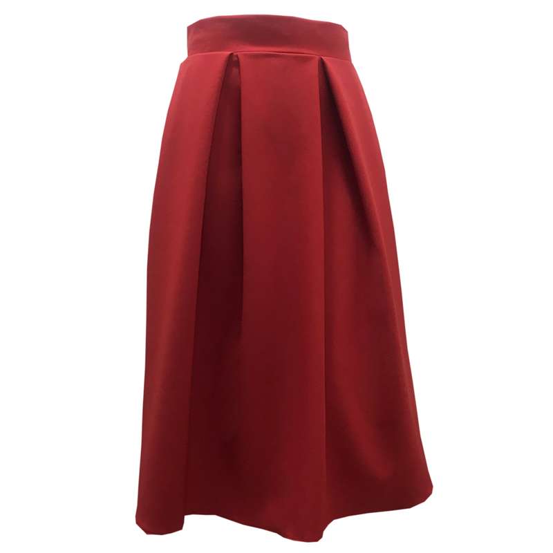 دامن زنانه مدل پیله دار رنگ قرمز
