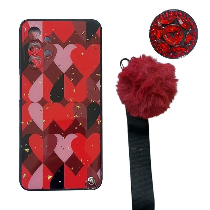 کاور مدل Hairy کد 004 مناسب برای گوشی موبایل سامسونگ Galaxy A33 / A33 5G به همراه پاپ سوکت و بند آویز