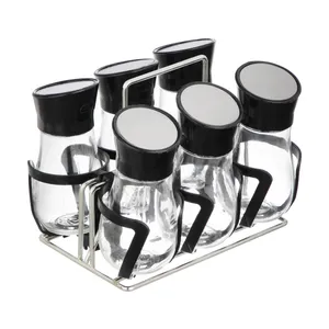 ست جا ادویه 7 پارچه پارس بلور مدل پینگو رومیزی