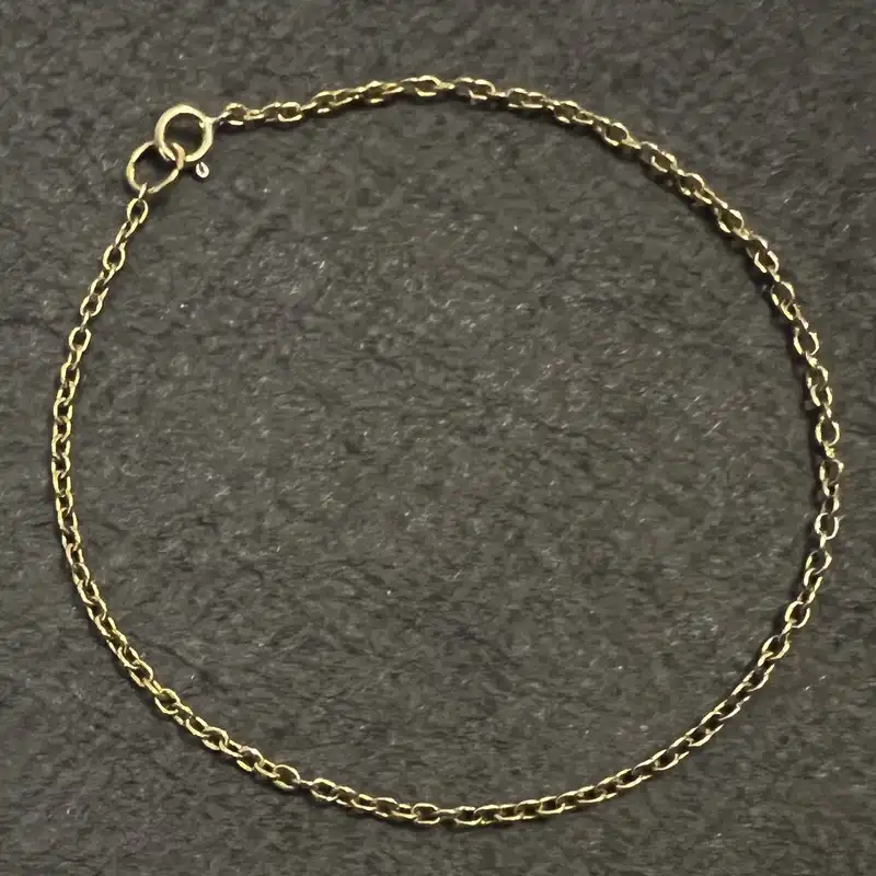 دستبند زنجیری طلا 18 عیار دخترانه دوست خوب مدل Dk48