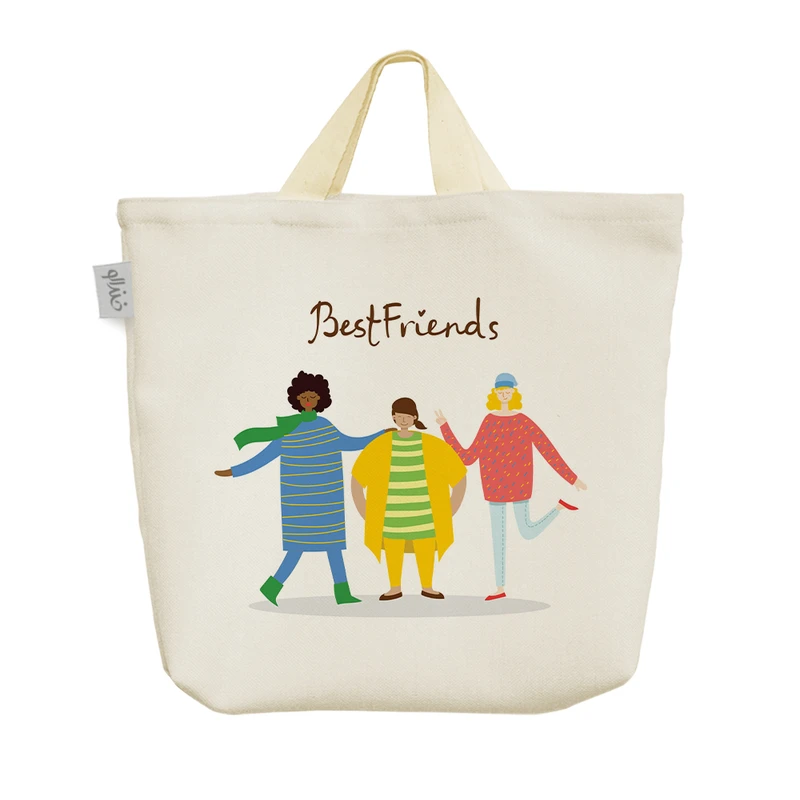 ساک خرید خندالو مدل بست فرند Best Friends کد 3221