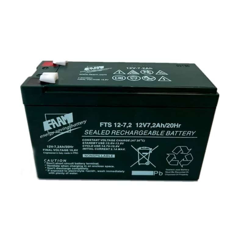 باتری یو پی اس 12 ولت 7 آمپر فام مدل  FTS12-7,2
