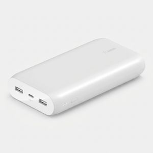 پاوربانک 15 وات بلکین مدل BPB003btWT ظرفیت 20000 میلی‌آمپرساعت