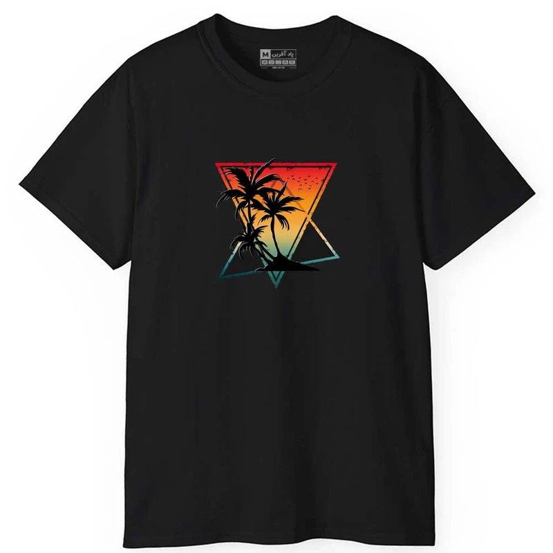 تی شرت آستین کوتاه مردانه پاد آفرین مدل طبیعت کد 0429