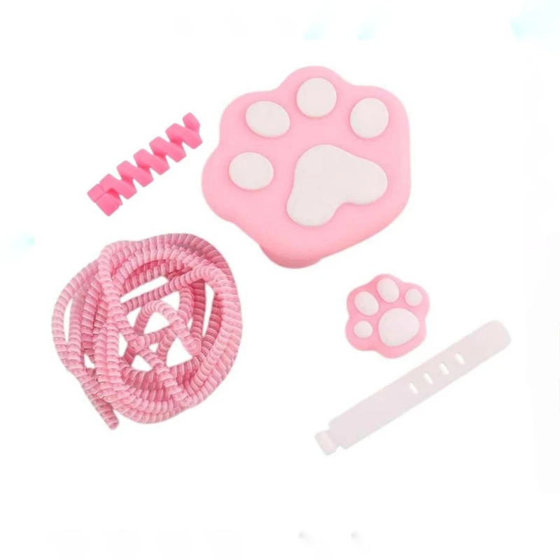 محافظ شارژر دیواری طرح پنجه مدل Paw00 مناسب برای شارژر اپل 20 وات سه پین بسته 5 عددی 