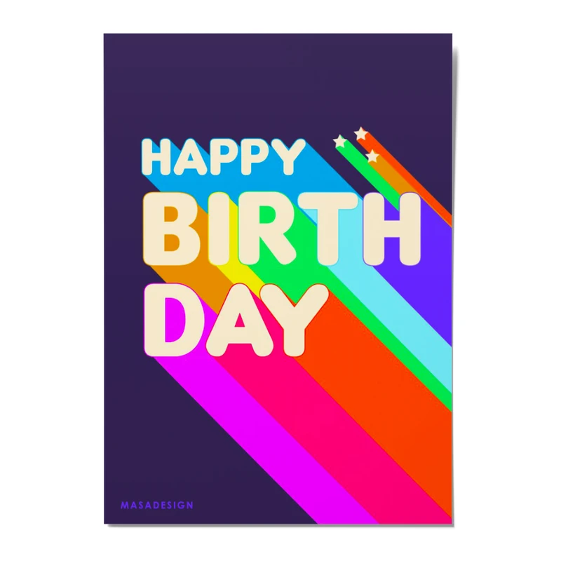 کارت پستال ماسا دیزاین مدل POSTSM0027 HAPPY BIRTHDAY