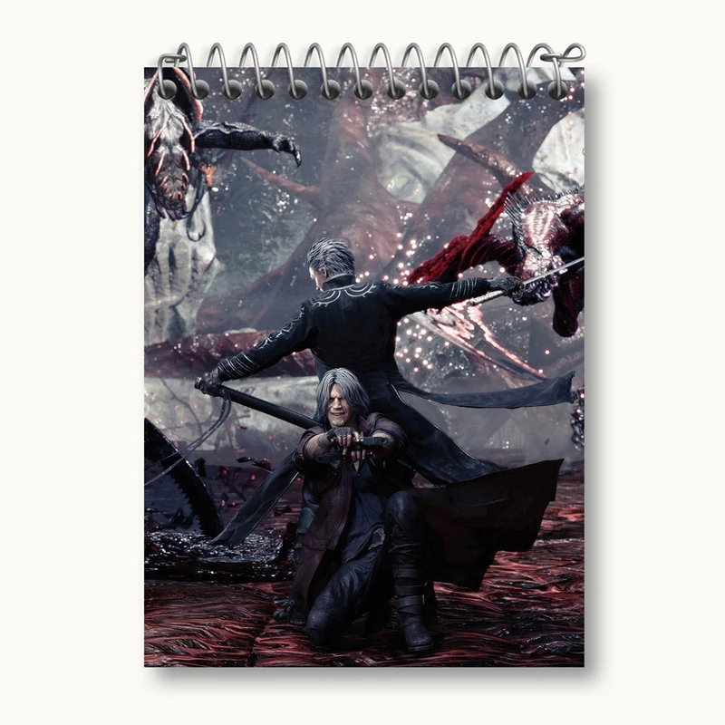 دفتر یادداشت 50 برگ خندالو مدل بازی دویل می کرای Devil May Cry کد 30208