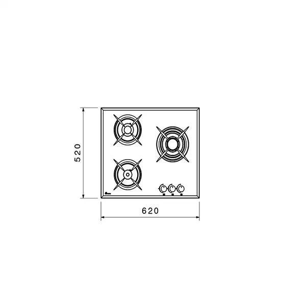 اجاق گاز صفحه ای بیمکث مدل 5015