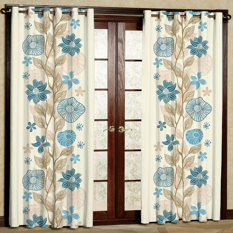 پرده مدل مخمل پانچی کد 4490T2 سایز 200x140 سانتی متر