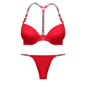 ست شورت و سوتین زنانه مدل اسفنجی نگین دار 2-349