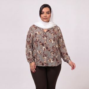 شومیز آستین بلند یقه برگردان زنانه برنس مدل 50112