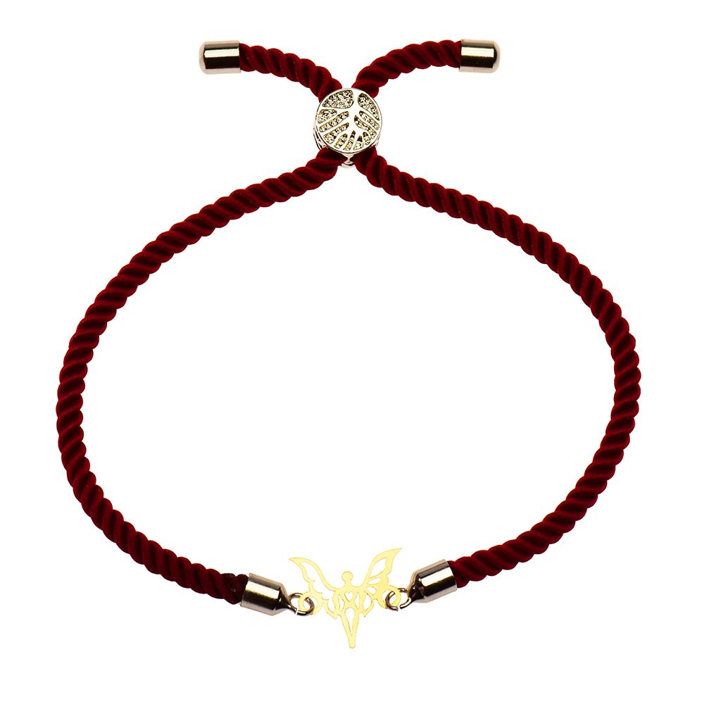 دستبند طلا 18 عیار زنانه کرابو طرح فرشته و قلب مدل Kr1177 -  - 1