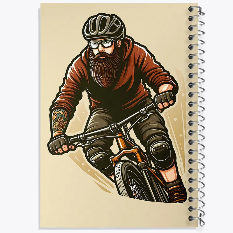 دفتر مشق 50 برگ خندالو طرح دوچرخه سوار کد N1453